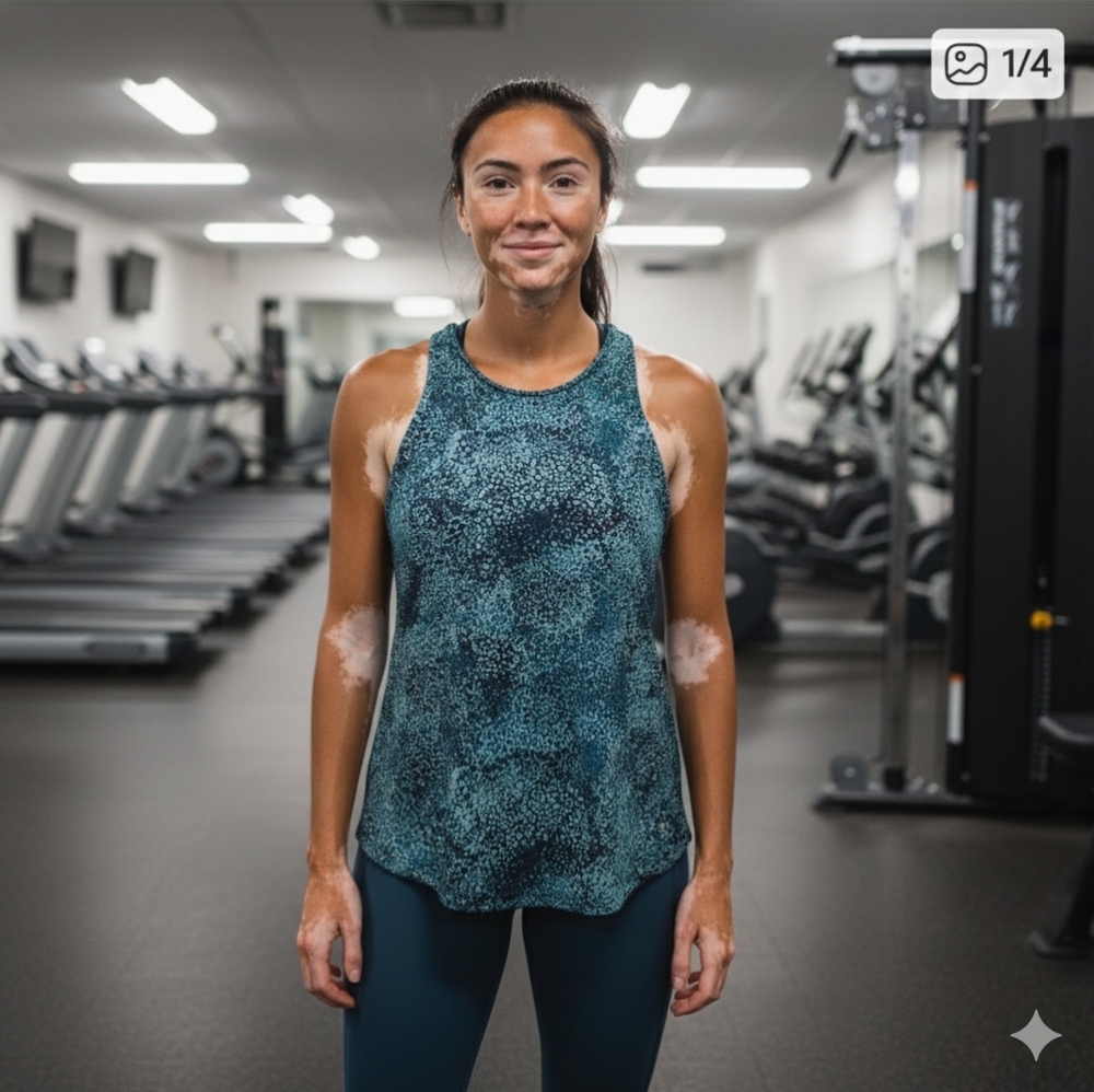 Under Armour Teal Speckled Racerback Tank Top